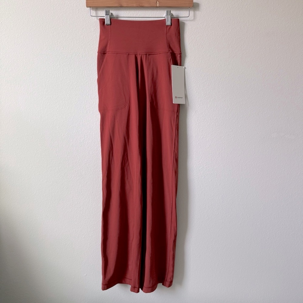 NWT Lululemon Align High Rise Wide-Leg Pant 31" Terra Orange Size 2